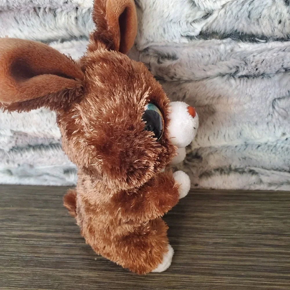 Lumo Stars Serephina Brown ULTRA LUXE Brown Plush Bunny Rabbit Sparkle Eyes 6